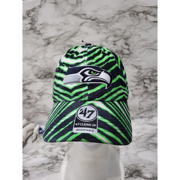 Seattle Seahawks Green/Black zebra hat NWT - Picture 1 of 8